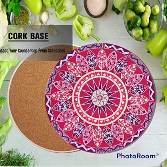 Willfee ceramic trivets NWOT set of 2 - Picture 2 of 5